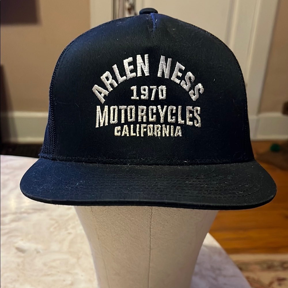 Arlen Ness Black Motorcycle Cap